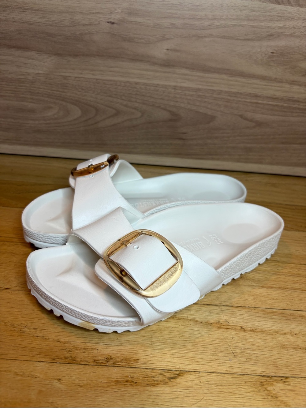 Birkenstock Madrid Big Buckle Eva White Sandals - Size 37